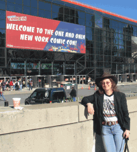Self Portrait with Coffee at Comic Con.